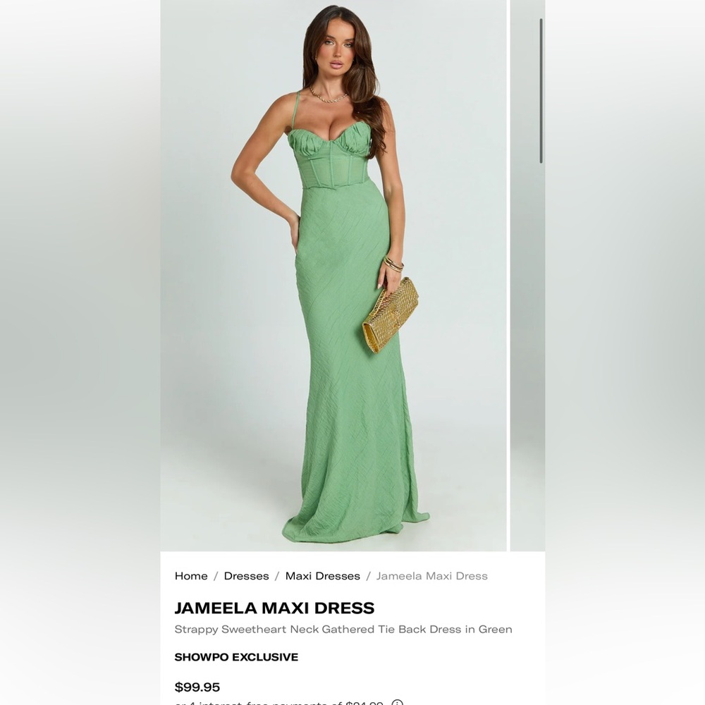 Showpo Mint Green Strappy Maxi Dress
